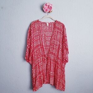 Victoria's Secret Red and White Heart Kimono